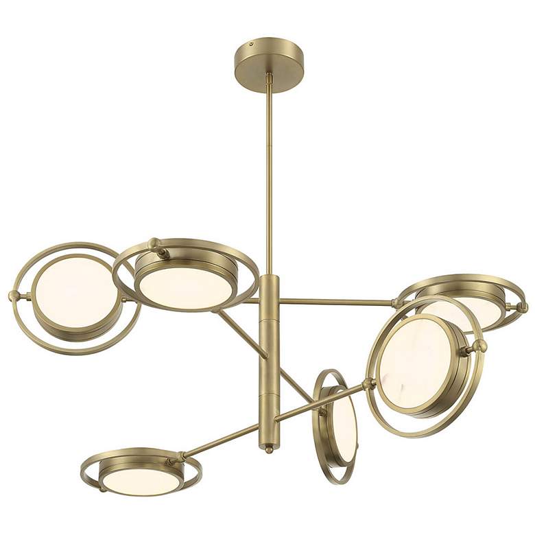 Image 1 Metropolitan Spectr LED 6-Light Soft Brass Chandelier