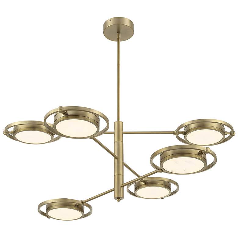 Image 3 Metropolitan Spectr LED 6-Light Soft Brass Chandelier more views