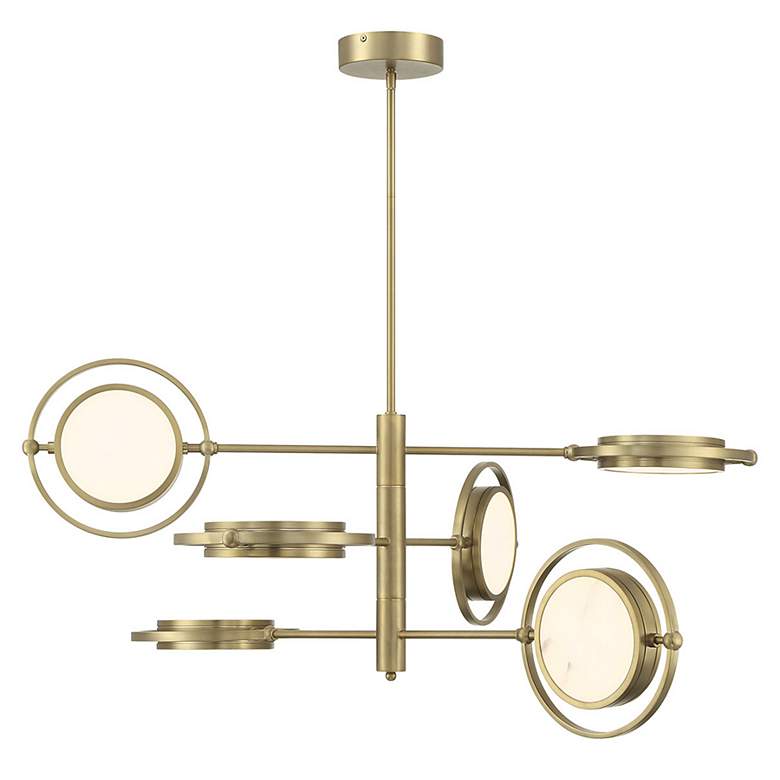 Image 4 Metropolitan Spectr LED 6-Light Soft Brass Chandelier more views