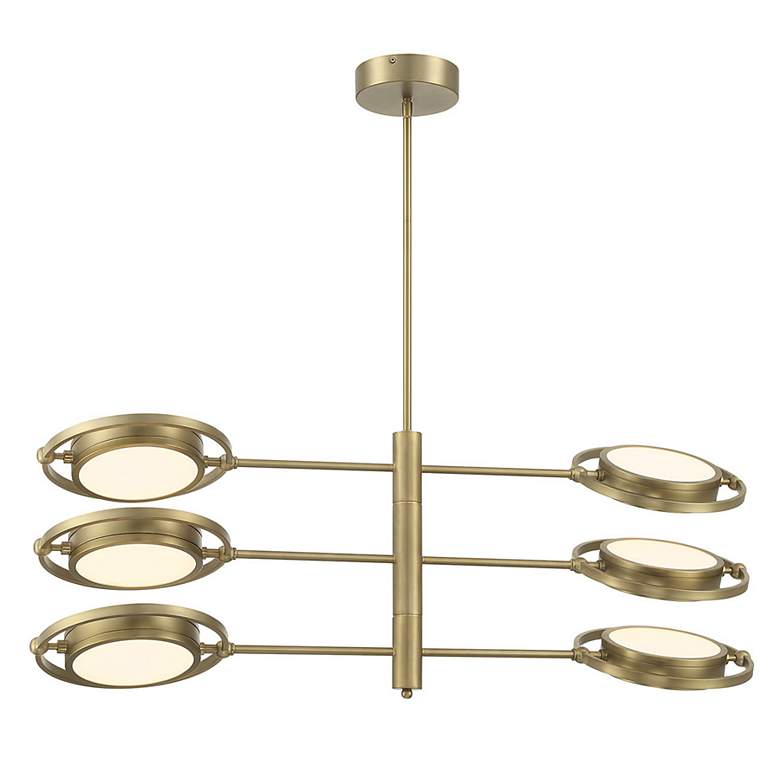 Image 7 Metropolitan Spectr LED 6-Light Soft Brass Chandelier more views