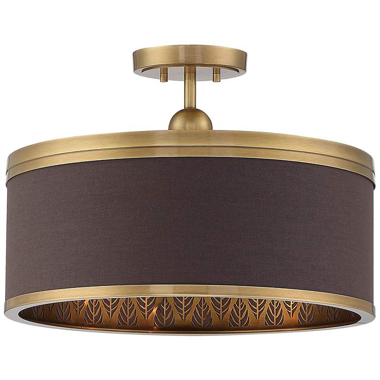 Image 1 Metropolitan Splendour 4-Light 19-in Aged Antique Brass Indoor Semi-Flush