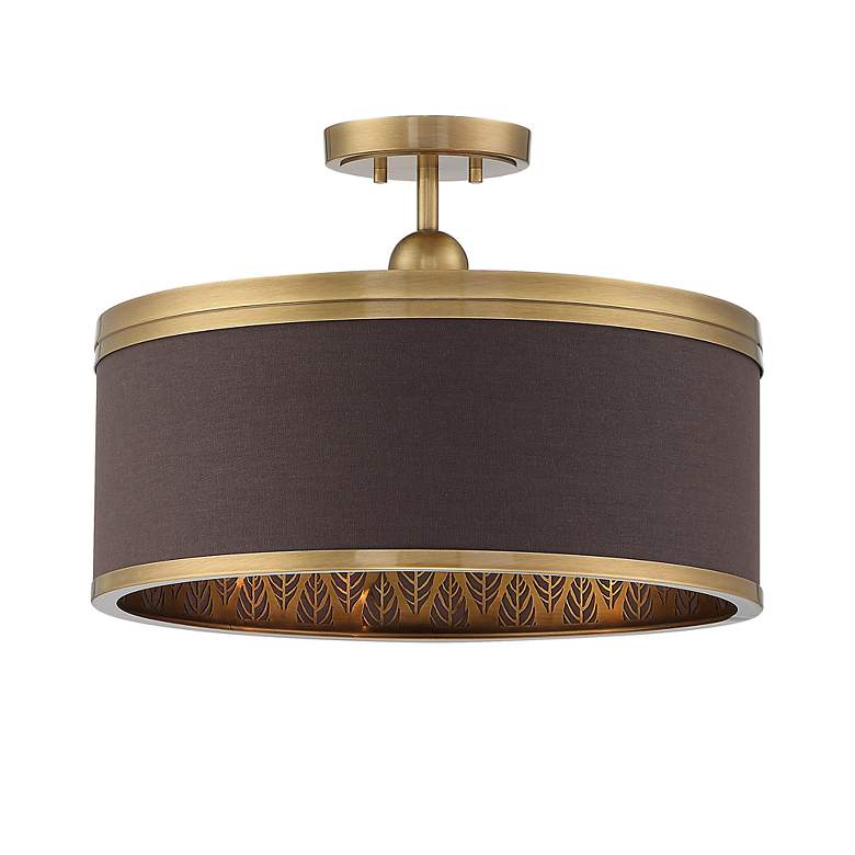 Image 3 Metropolitan Splendour 4-Light 19-in Aged Antique Brass Indoor Semi-Flush more views