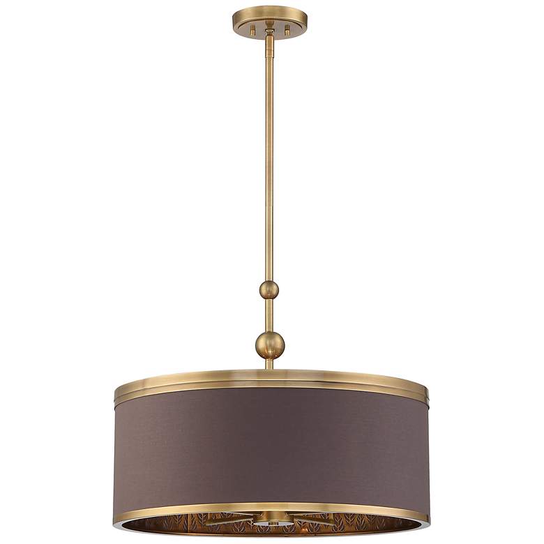 Image 1 Metropolitan Splendour 5-Light 24.38-in Aged Antique Brass Indoor Pendant