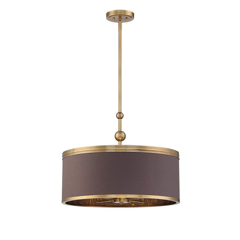 Image 3 Metropolitan Splendour 5-Light 24.38-in Aged Antique Brass Indoor Pendant more views