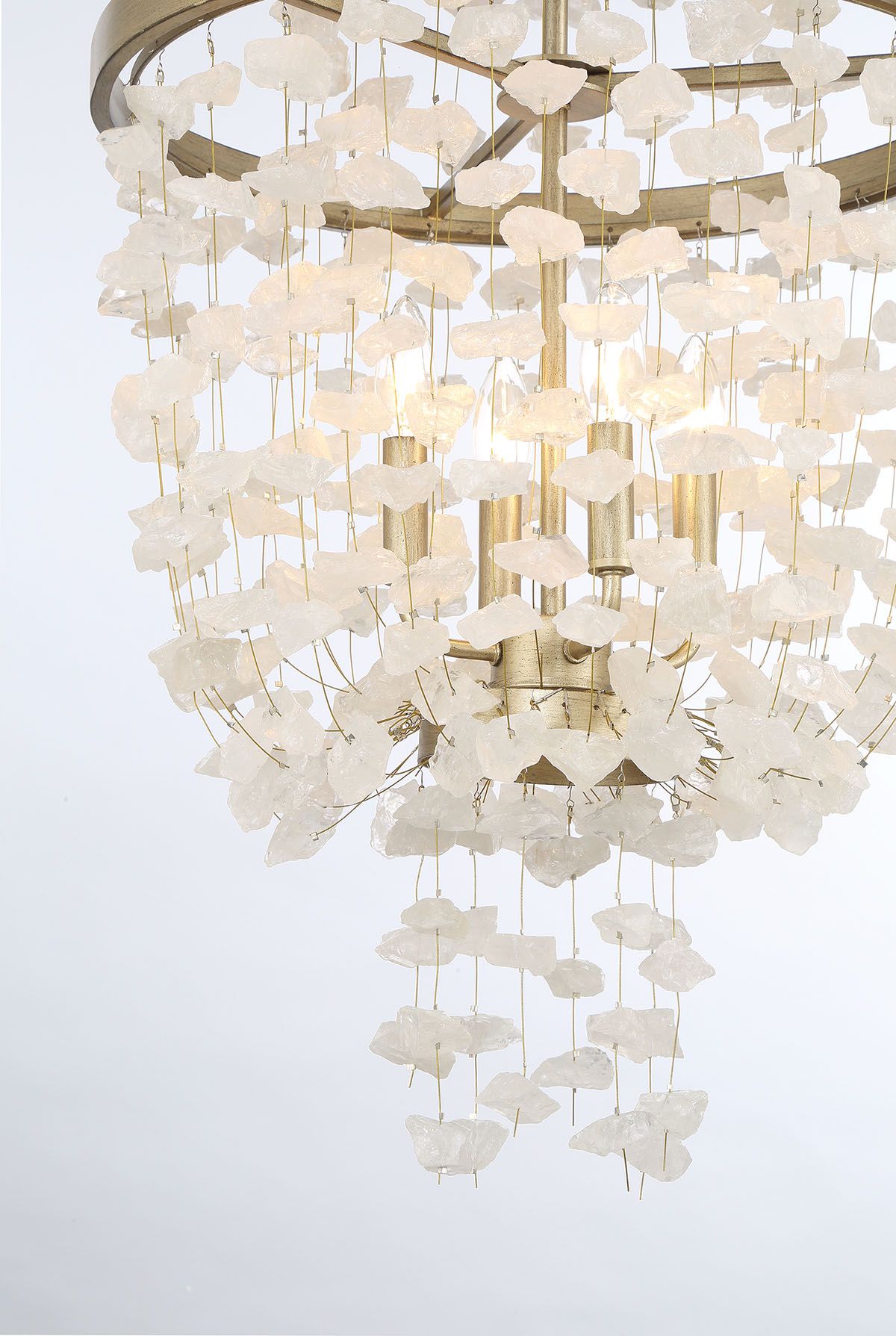 Image 4 Metropolitan Stonybrook 4-Light Harvest Gold Pendant Semi Flush more views