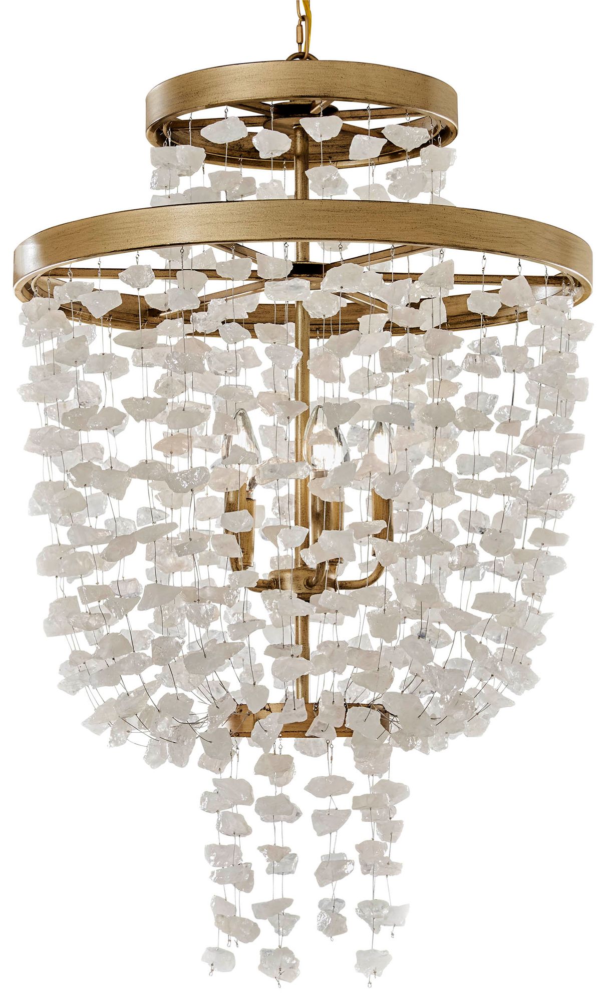 Image 3 Metropolitan Stonybrook 5-Lt 24-in Harvest Gold Pendant with Stone Shades more views