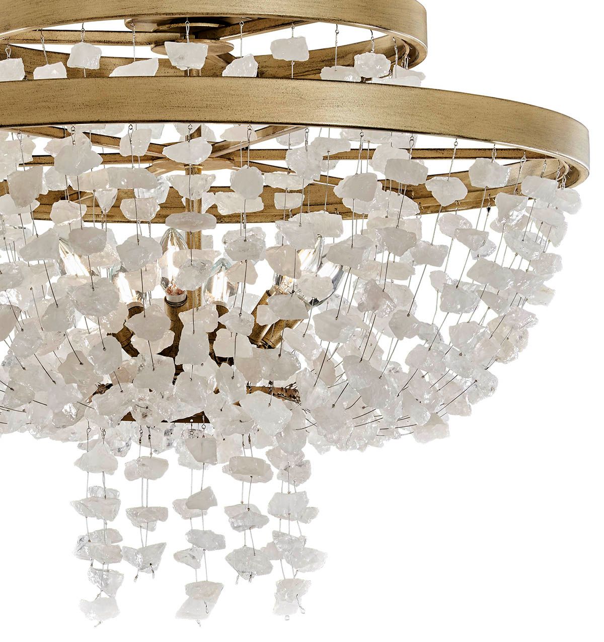 Image 3 Metropolitan Stonybrook 6-Light Harvest Gold Flush Mount more views