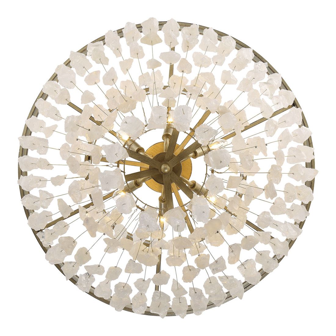 Metropolitan Stonybrook 6-Light Harvest Gold Flush Mount