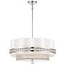 1_Metropolitan Sutton 4-Light 24.38-in Polish Nickel Pendant with Silk Shade