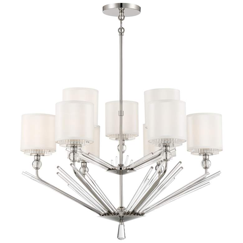 Image 1 Metropolitan Sutton 9-Light 32-in Polished Nickel Indoor Chandelier