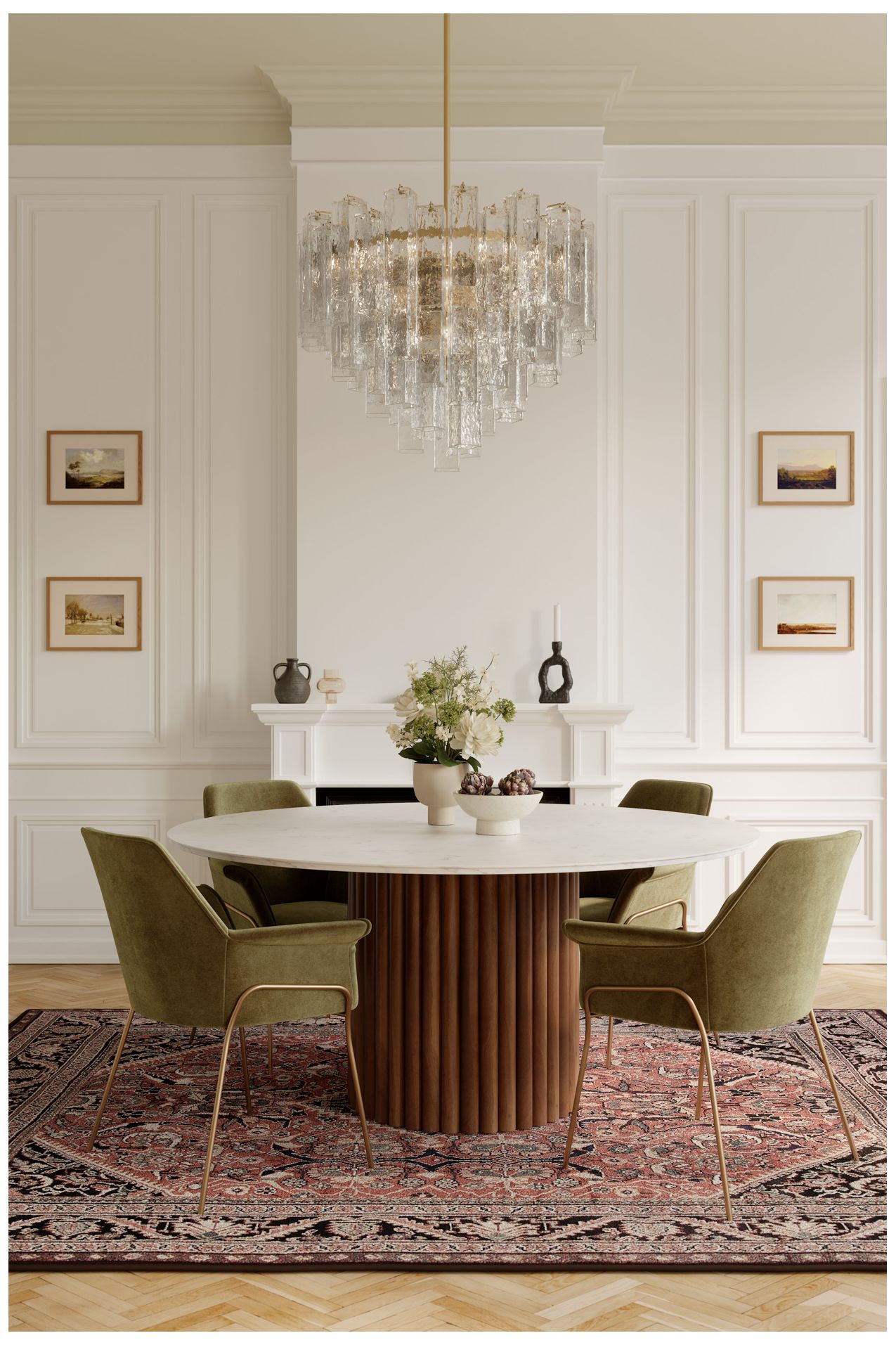 Image 4 Metropolitan Torvento 15-Lt 32.75-in Legacy Brass Pendant with Clear Glass more views
