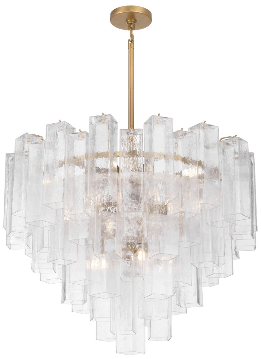 Image 6 Metropolitan Torvento 15-Lt 32.75-in Legacy Brass Pendant with Clear Glass more views