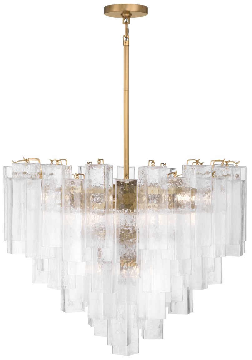 Image 7 Metropolitan Torvento 15-Lt 32.75-in Legacy Brass Pendant with Clear Glass more views