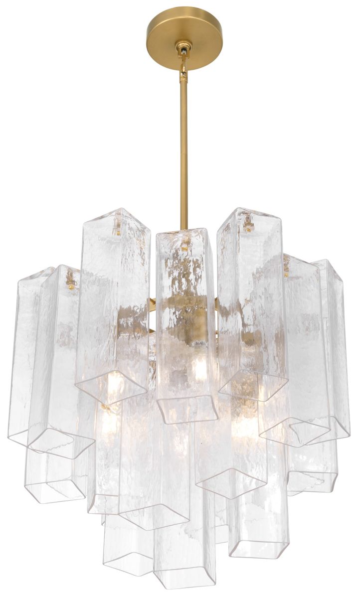 Image 2 Metropolitan Torvento 6-Lt 17.75-in Legacy Brass Pendant with Clear Glass more views