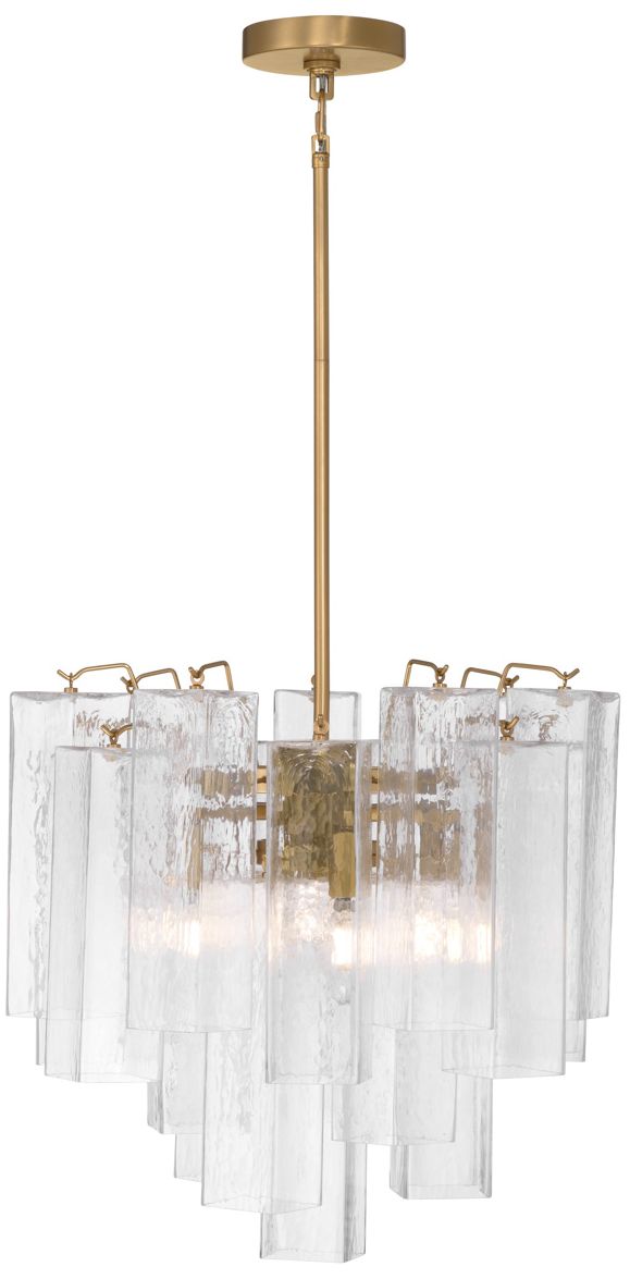 Image 4 Metropolitan Torvento 6-Lt 17.75-in Legacy Brass Pendant with Clear Glass more views