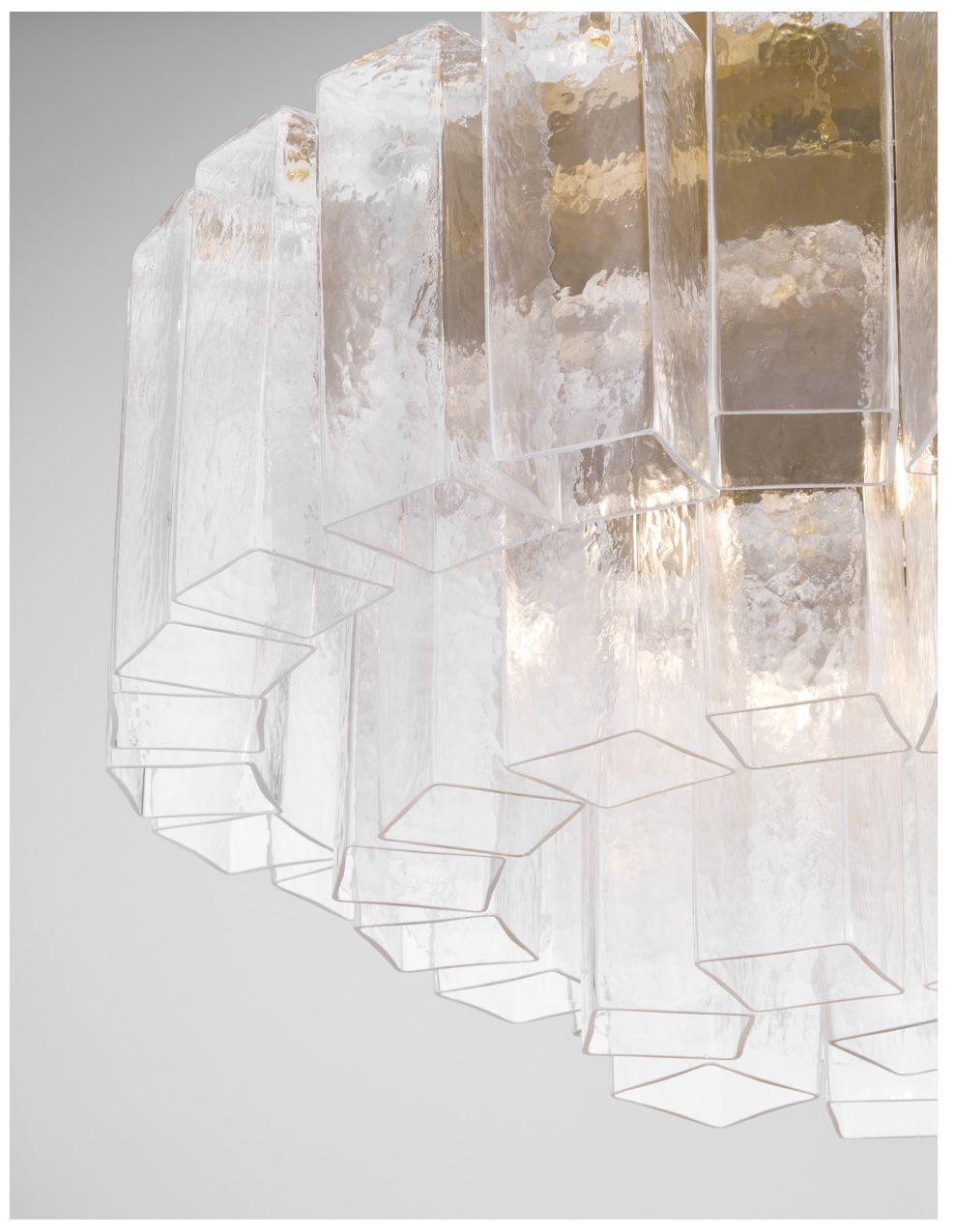Image 3 Metropolitan Torvento 7-Lt 28-in Legacy Brass Flush Mount with Glass Shade more views