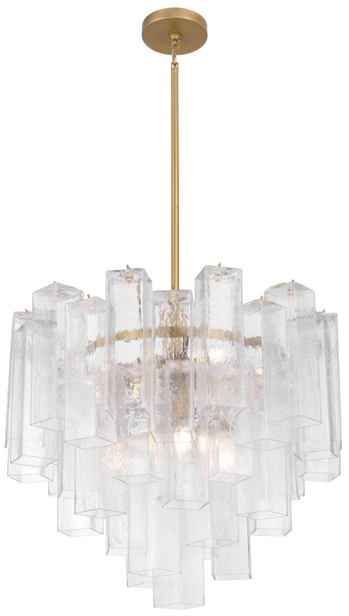 Metropolitan Torvento 9-Lt 25.25-in Legacy Brass Pendant with Clear Glass