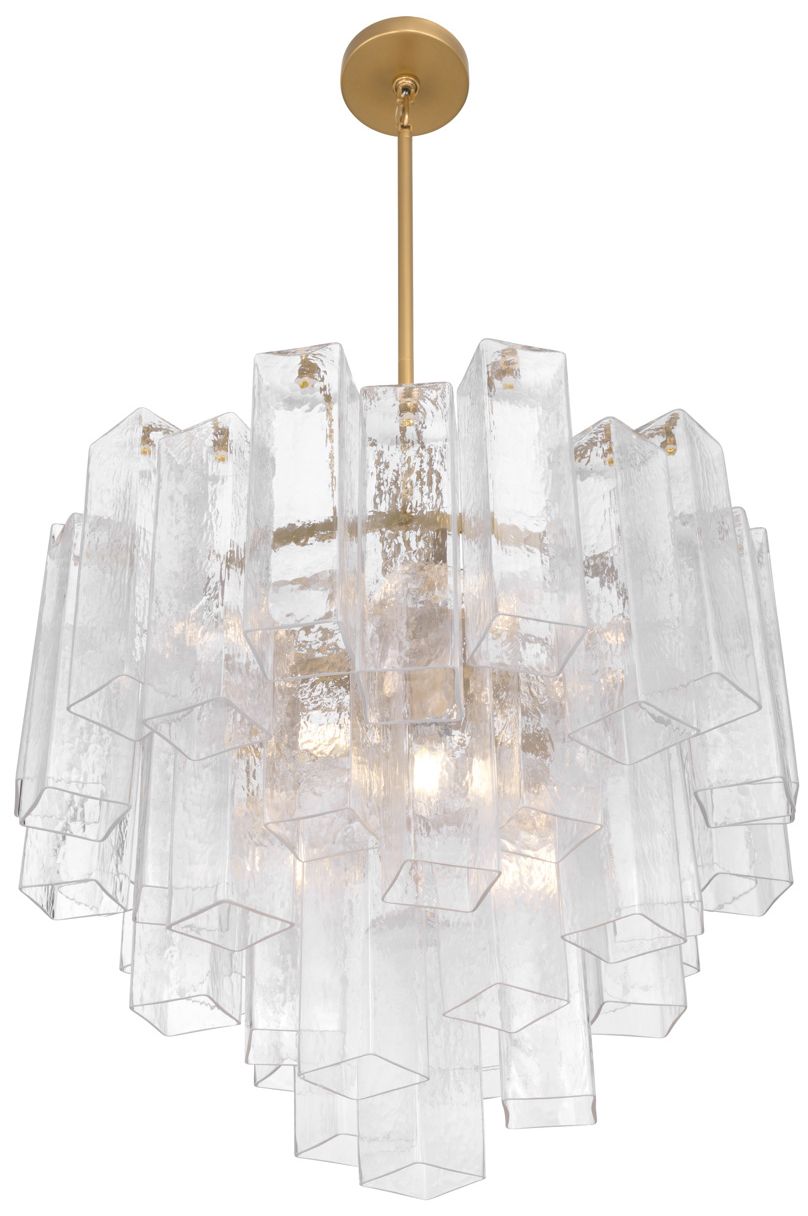 Image 3 Metropolitan Torvento 9-Lt 25.25-in Legacy Brass Pendant with Clear Glass more views