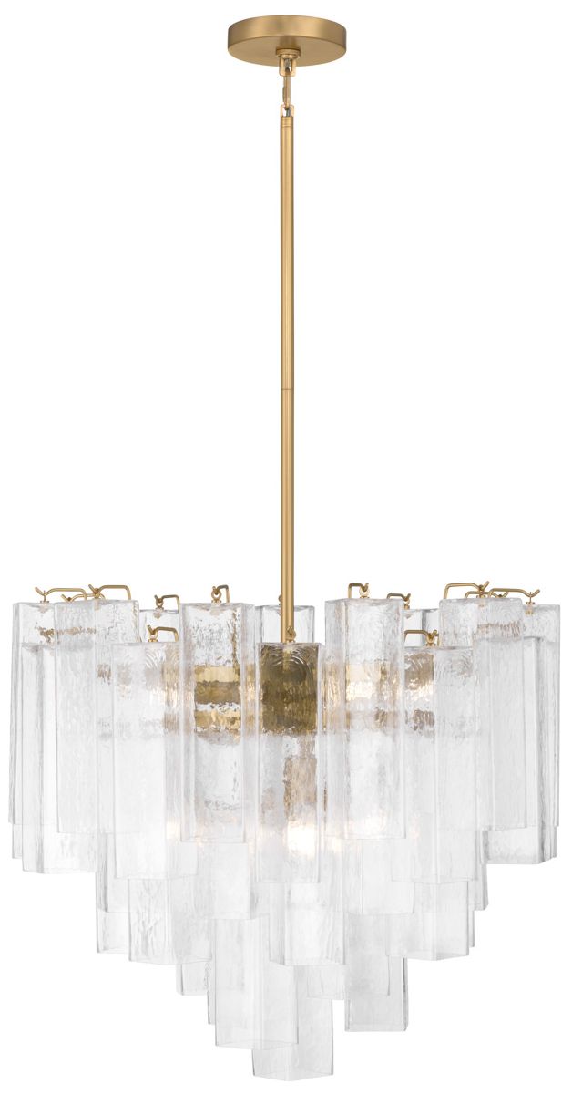 Image 7 Metropolitan Torvento 9-Lt 25.25-in Legacy Brass Pendant with Clear Glass more views