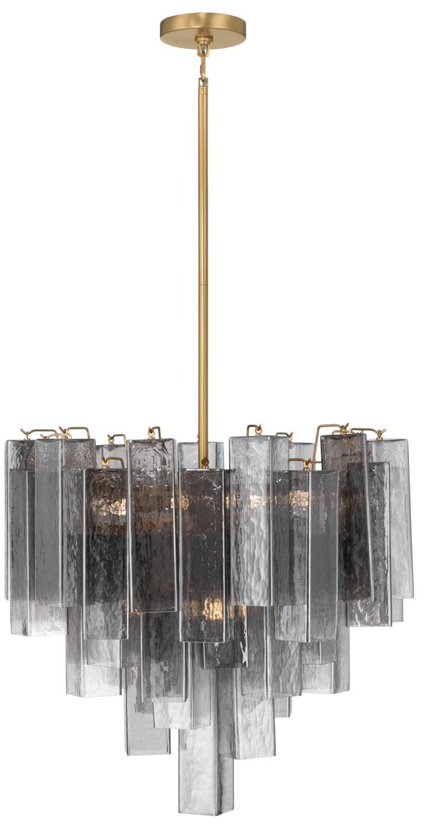 Image 6 Metropolitan Torvento 9-Lt 25.25-in Legacy Brass Pendant with Glass Shade more views