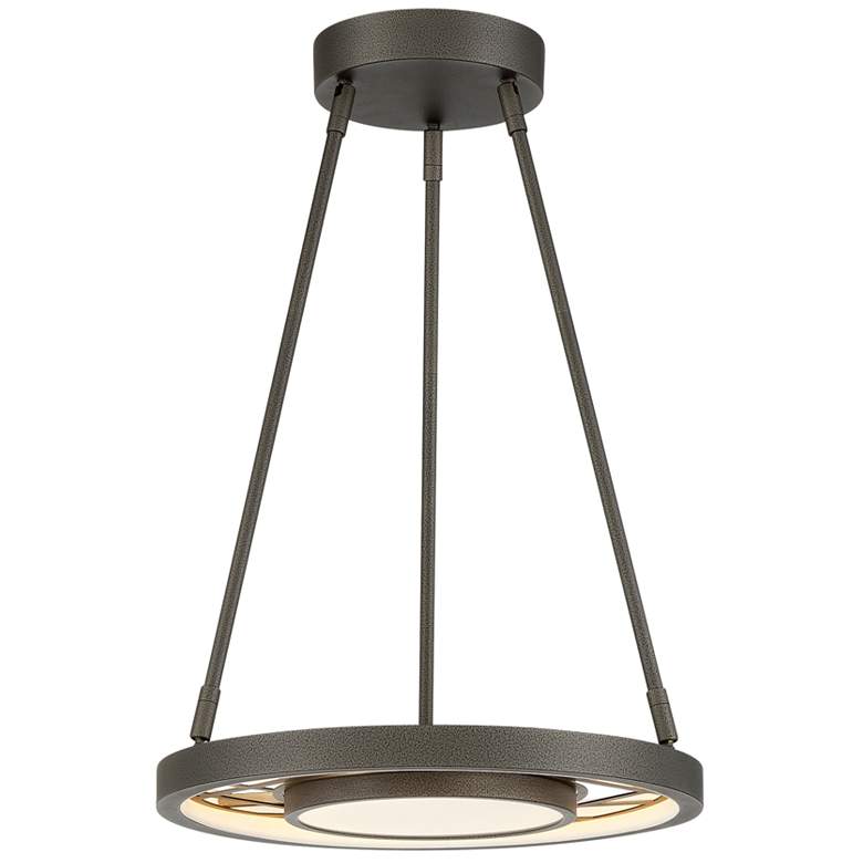 Image 1 Metropolitan Tribeca LED 24-in Smoked Iron and Soft Brass Indoor Pendant