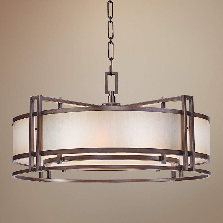 Image 1 Metropolitan Underscore 30" Wide Bronze Pendant Light