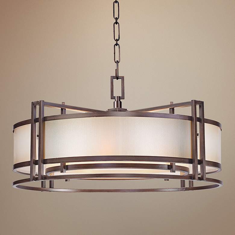 Image 1 Metropolitan Underscore 30 inch Wide Bronze Pendant Light