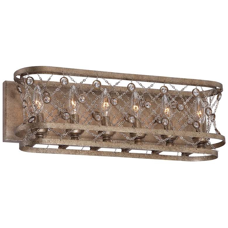 Image 1 Metropolitan Vel Catena 21 3/4" Wide Gold Bath Light