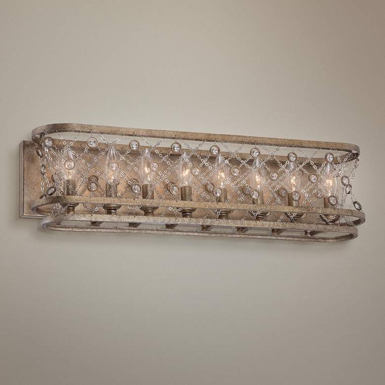 Image 1 Metropolitan Vel Catena 27 1/2 inch Wide Gold Bath Light