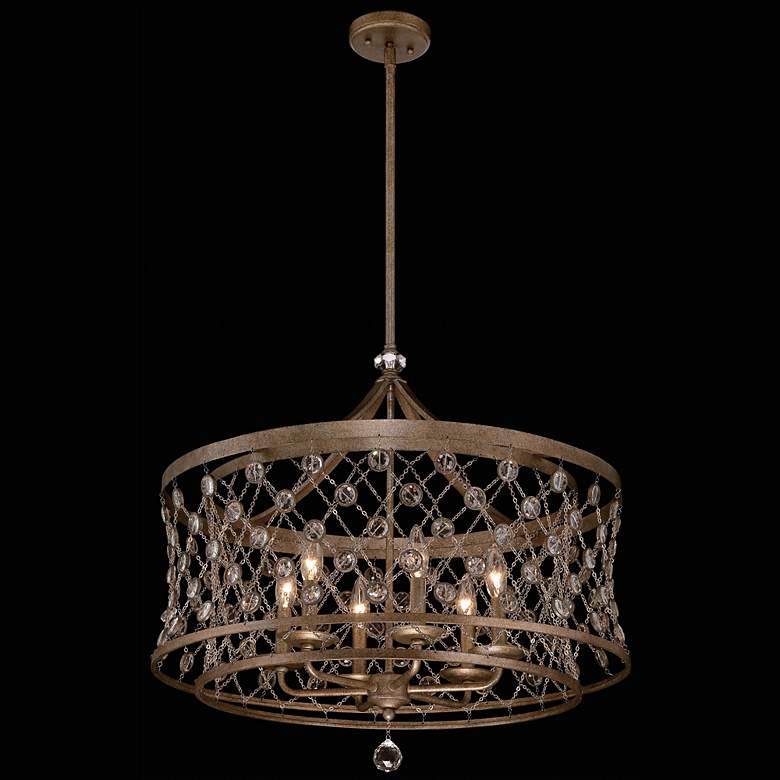 Image 1 Metropolitan Vel Catena 27 1/4" Wide Arcadian Gold Pendant