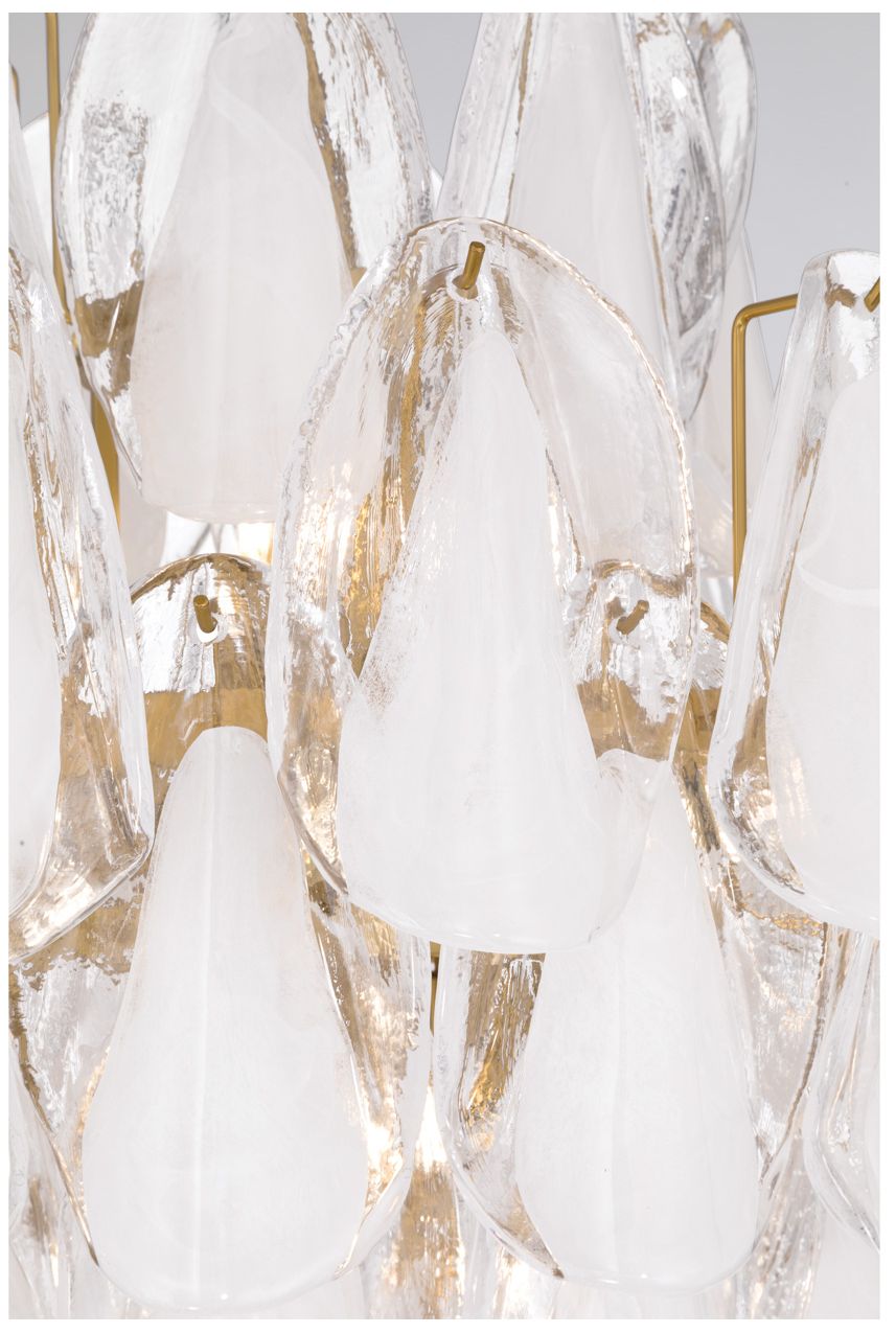 Image 5 Metropolitan Verla Crest 13-Lt 22.5in Legacy Brass Pendant with White Glass more views