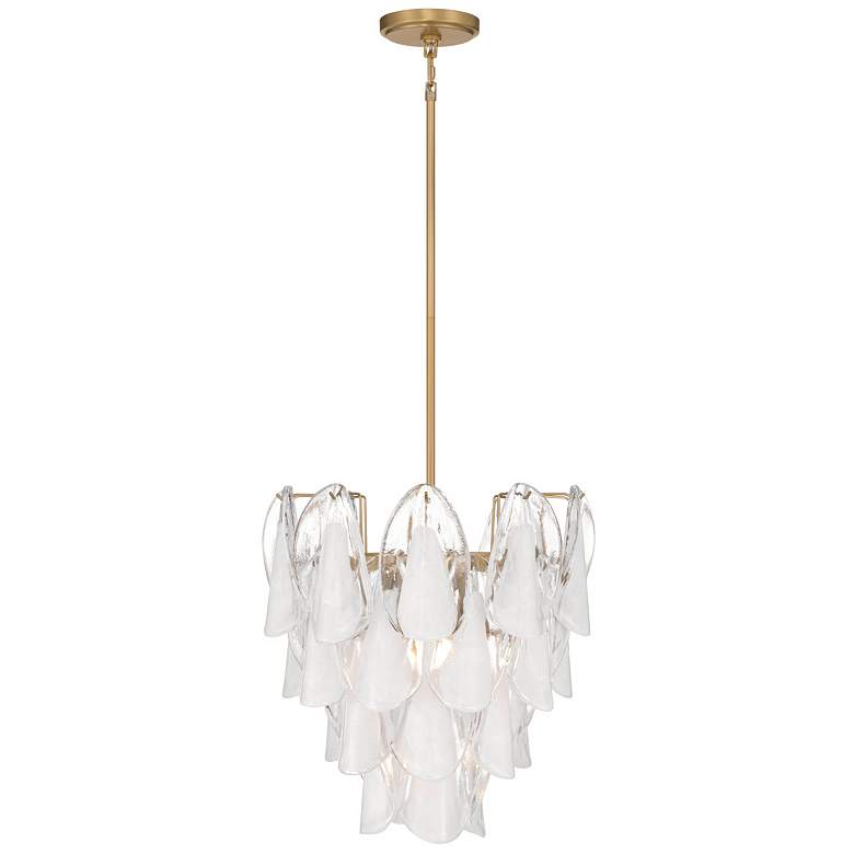 Legacy Brass 5-Light Pendant White Glass Shade - #7532X | Lamps Plus