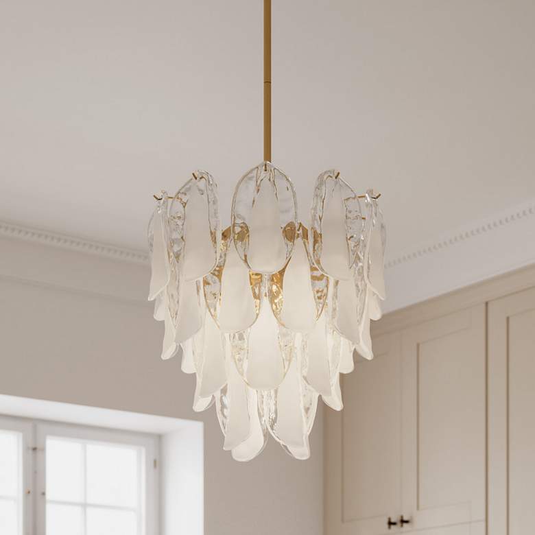 Legacy Brass 5-Light Pendant White Glass Shade - #7532X | Lamps Plus