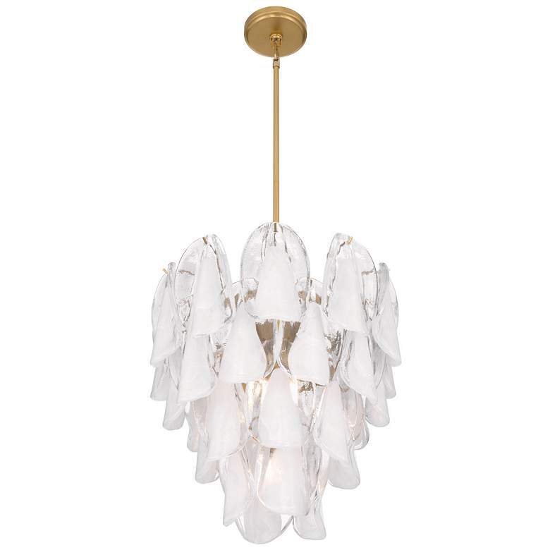 Legacy Brass 5-Light Pendant White Glass Shade - #7532X | Lamps Plus