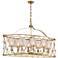 Metropolitan Victoria Park 43" Gold and Iris Glass Oval Pendant Light