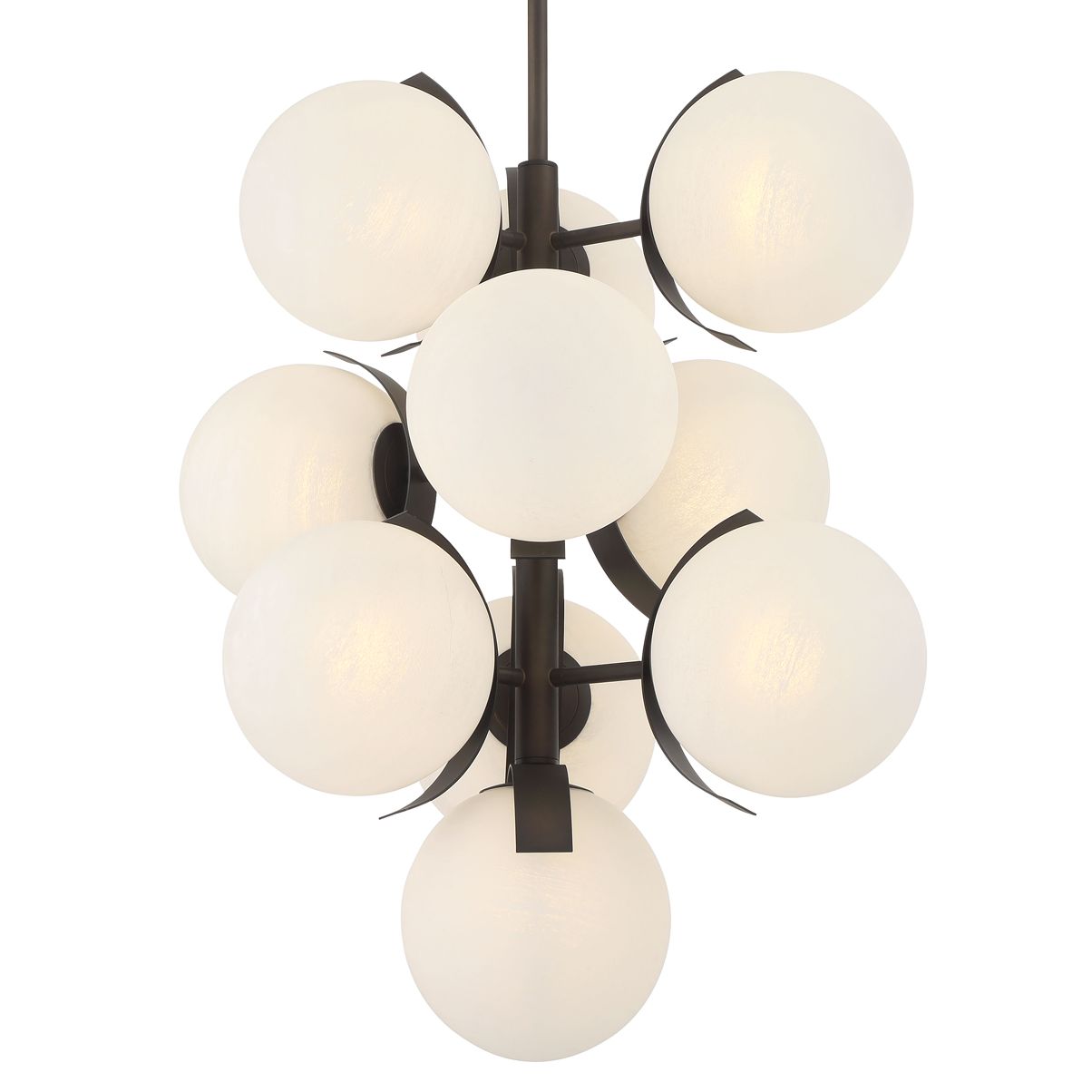 Image 2 Metropolitan Vino 10-Lt 24.75-in Dark Bronze Pendant with Alabaster Shade more views