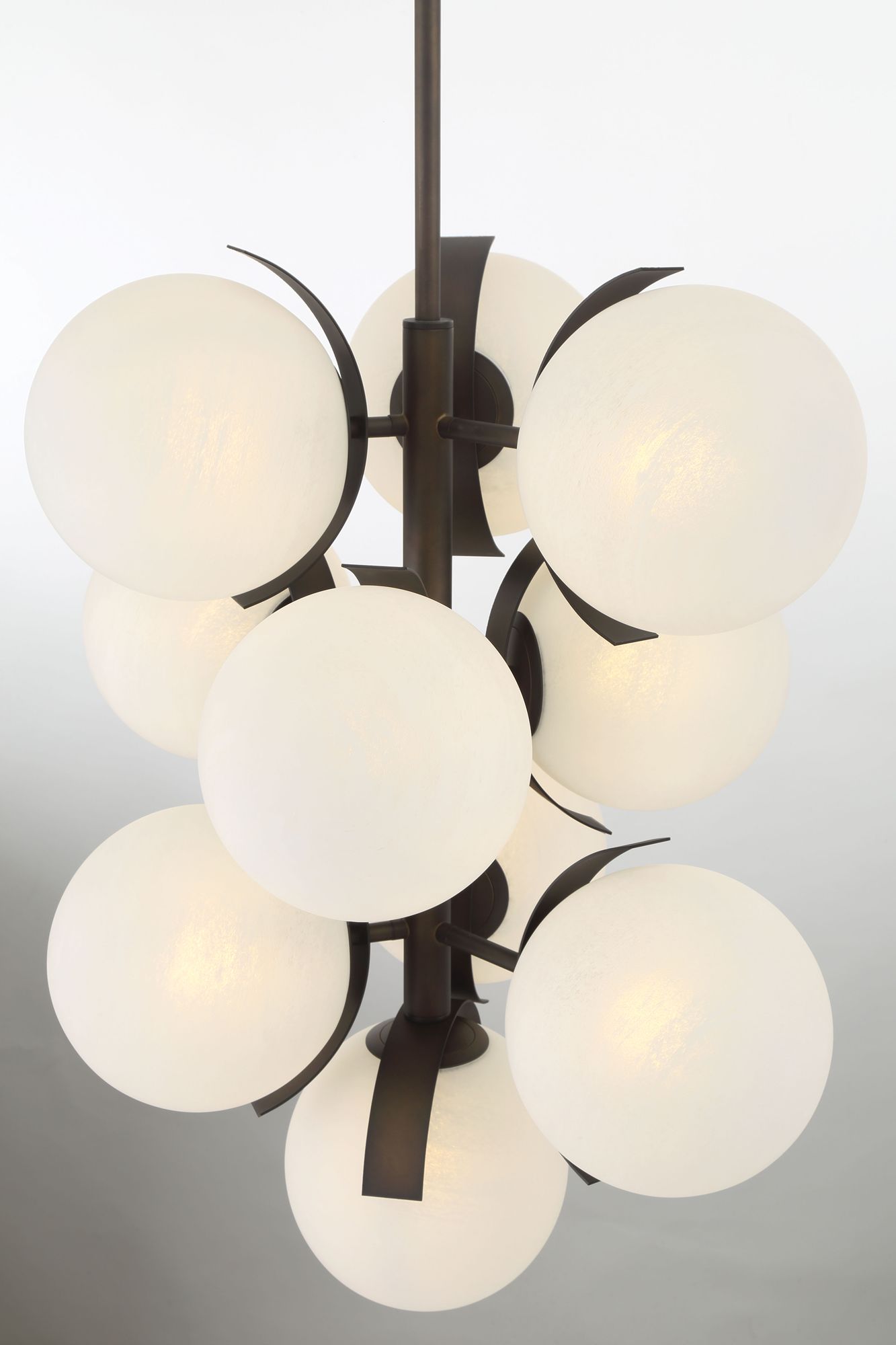Image 4 Metropolitan Vino 10-Lt 24.75-in Dark Bronze Pendant with Alabaster Shade more views