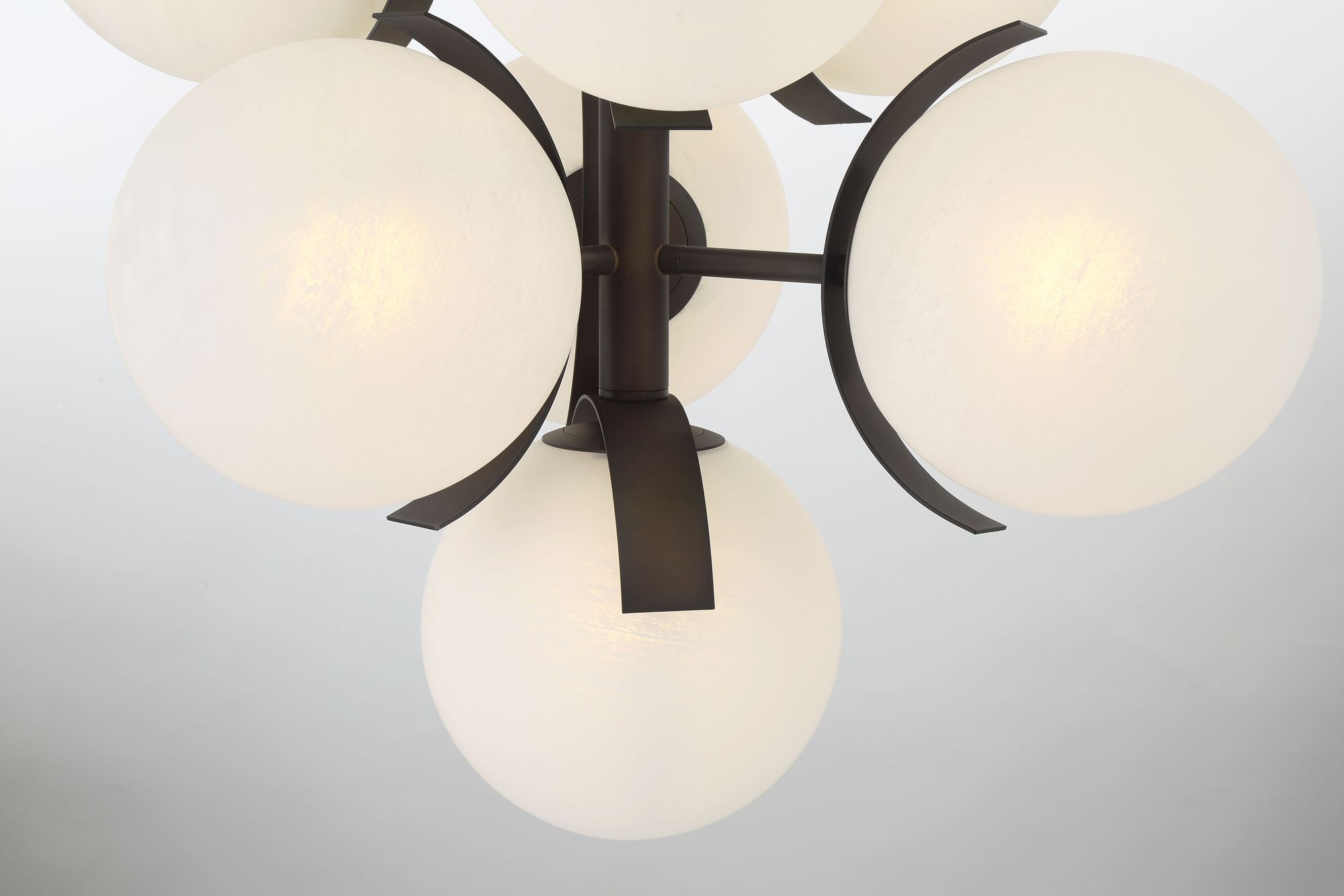 Image 5 Metropolitan Vino 10-Lt 24.75-in Dark Bronze Pendant with Alabaster Shade more views