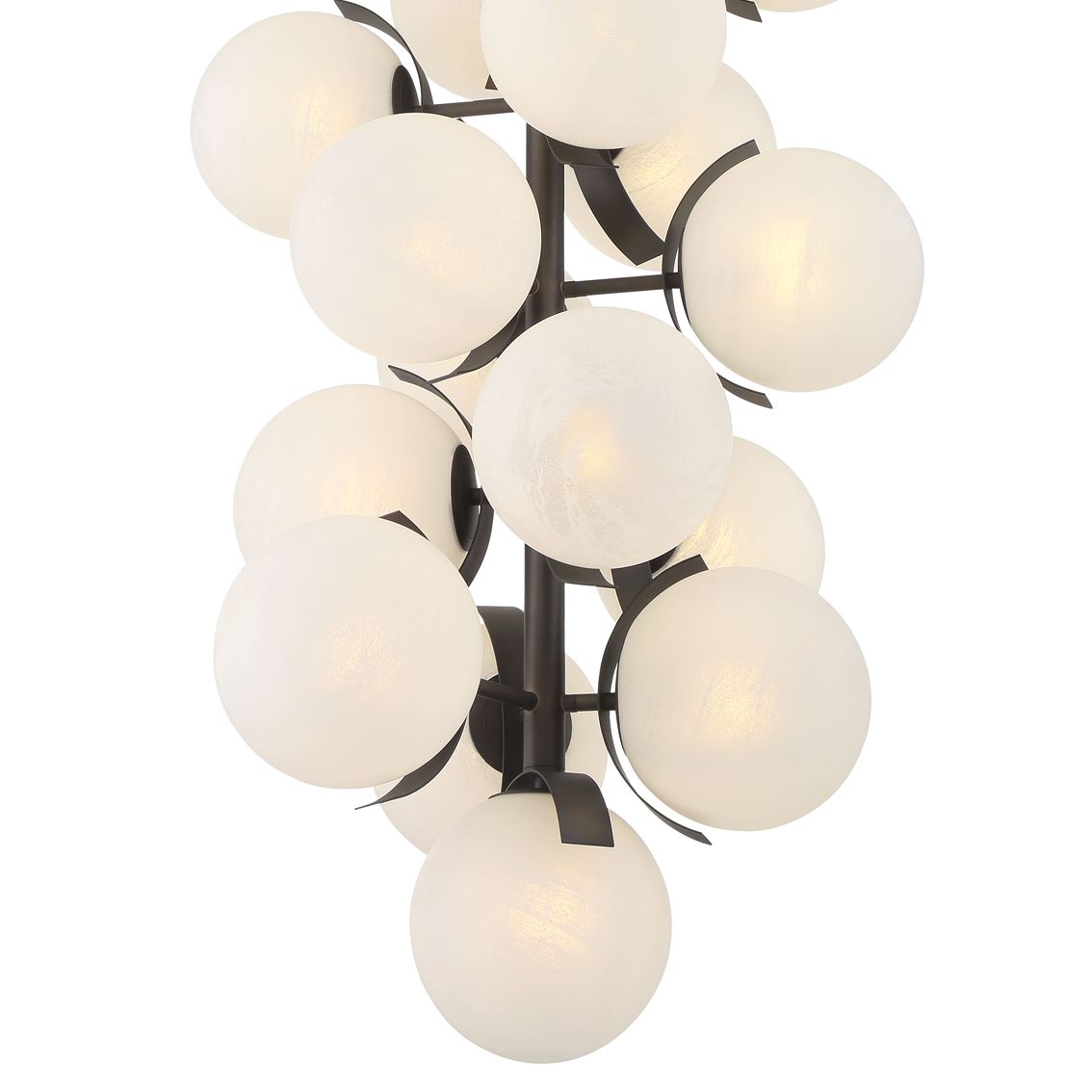 Image 2 Metropolitan Vino 16-Lt 24.75-in Dark Bronze Pendant with Alabaster Shade more views