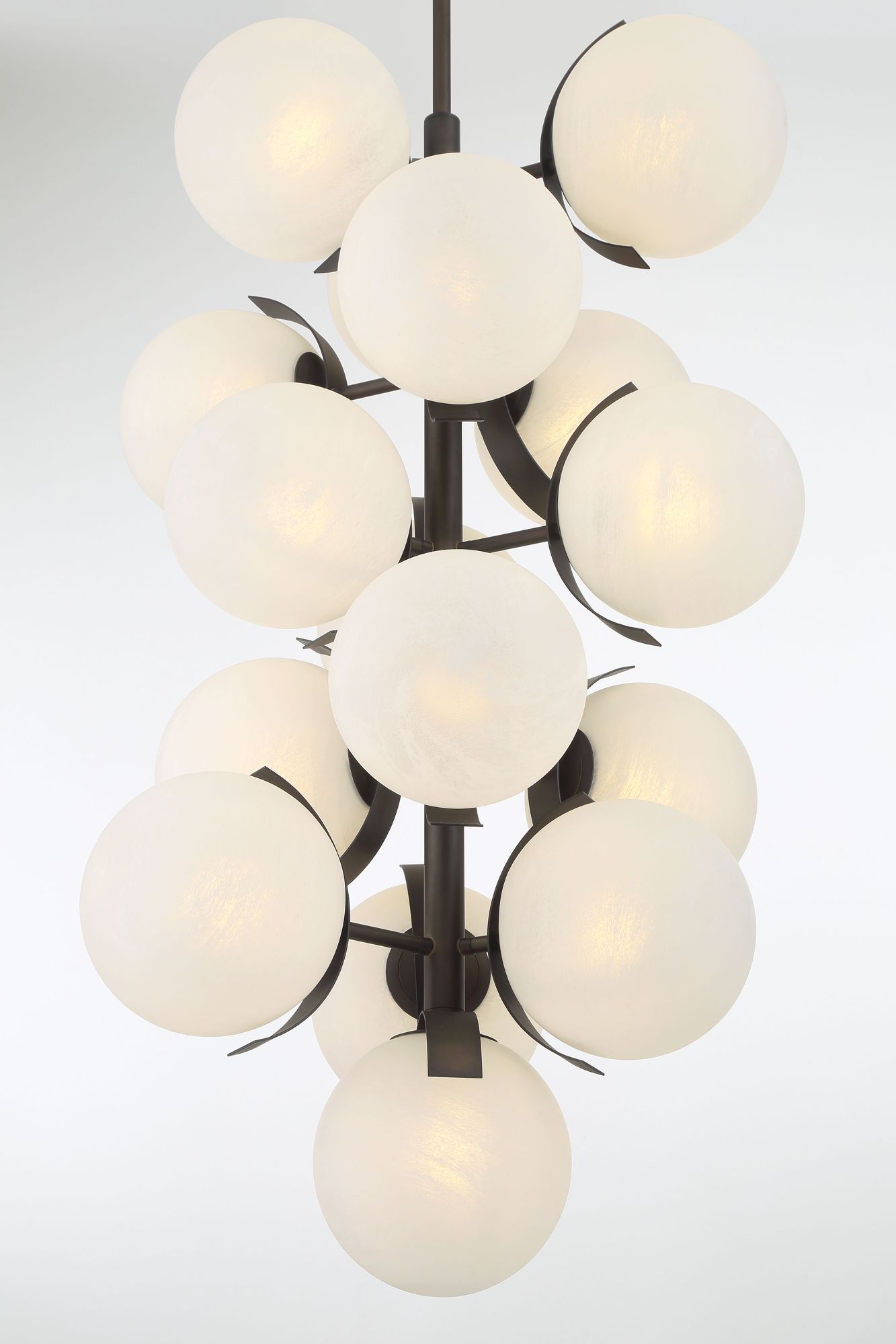 Image 4 Metropolitan Vino 16-Lt 24.75-in Dark Bronze Pendant with Alabaster Shade more views