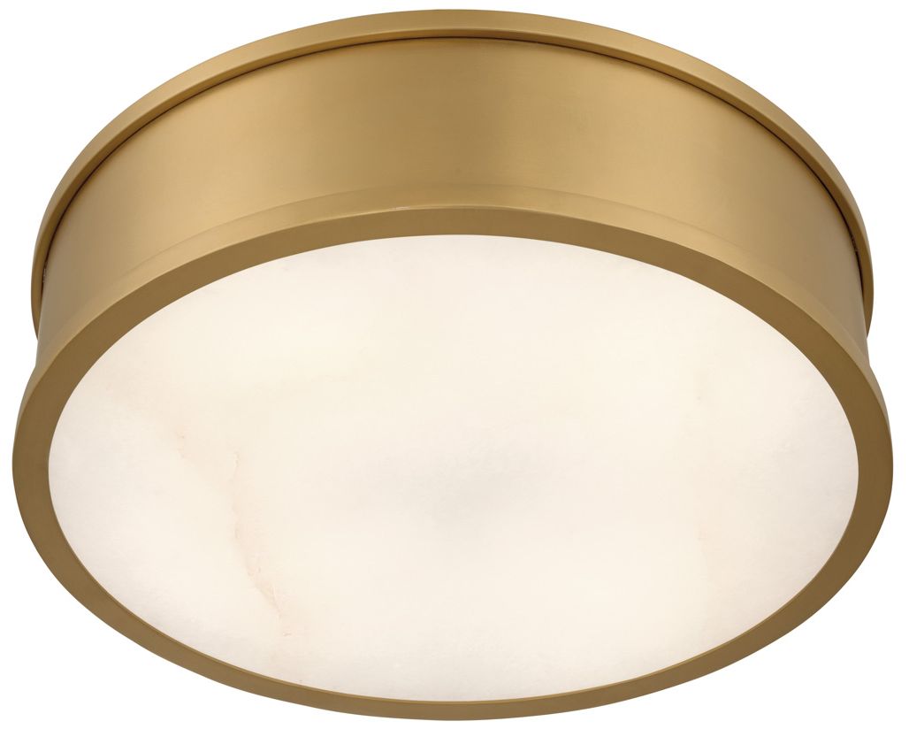 Image 3 Metropolitan Wynn 4-Lt 16-in Legacy Brass Semi-Flush with Alabaster Shade more views