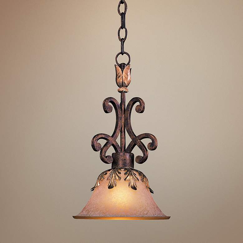 Image 1 Metropolitan Zaragosa 10" Wide Golden Bronze Mini Pendant