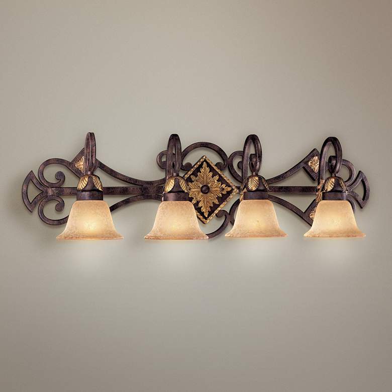 Image 1 Metropolitan Zaragoza 37" Wide Bathroom Wall Light