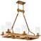 Metuchen 34" Wide Aged Gold Kitchen Island Light Chandelier