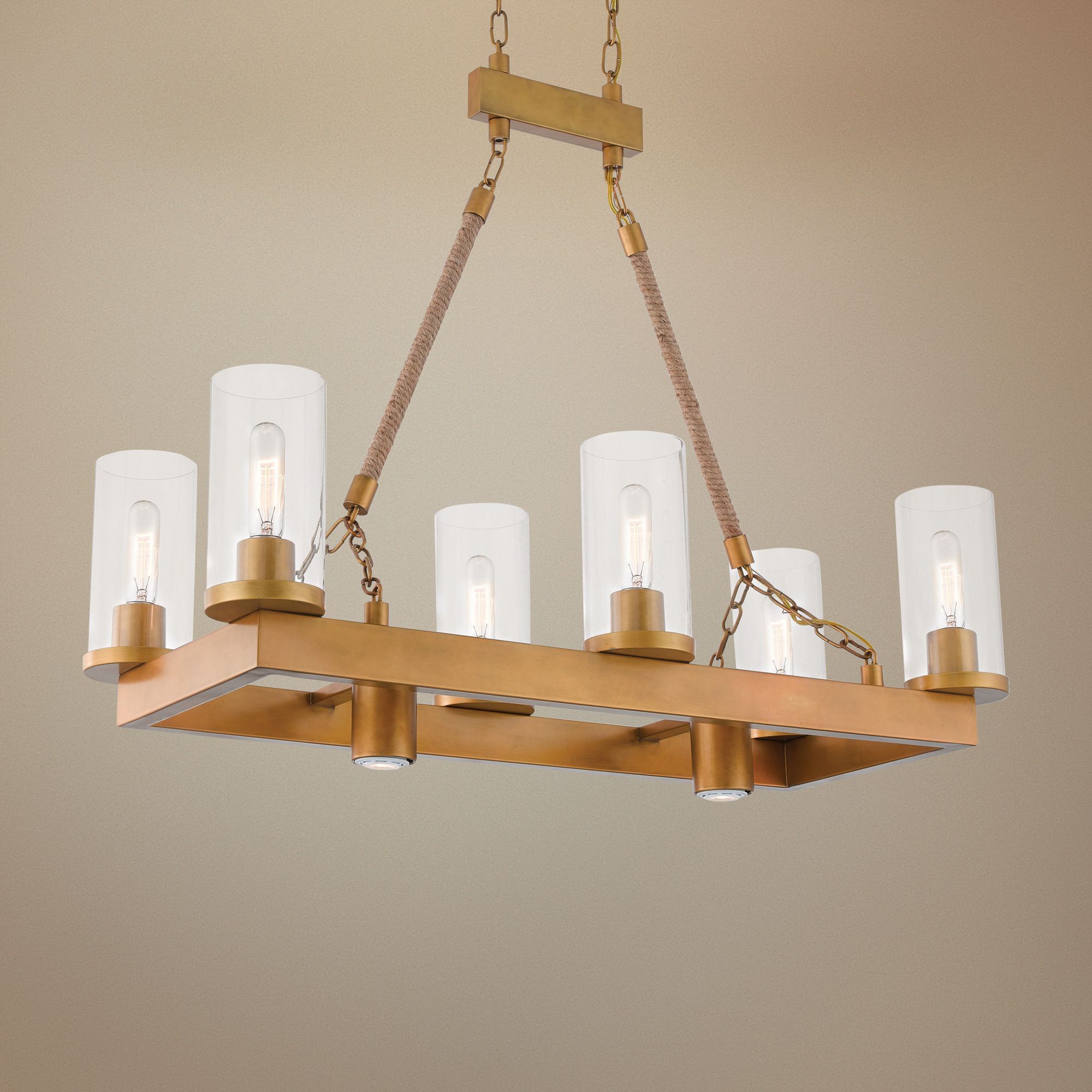 coastal rectangular chandelier