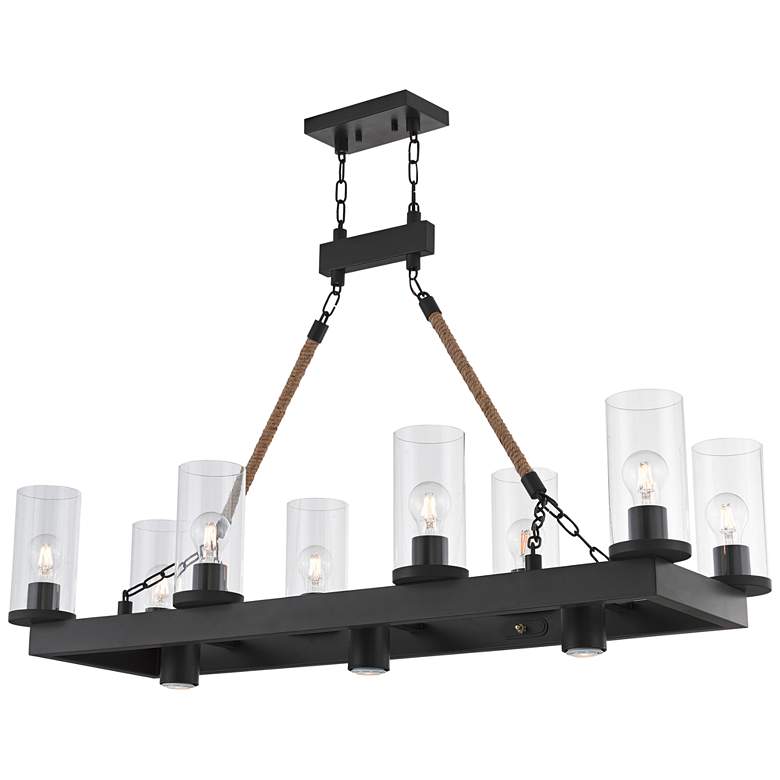 Image 2 Metuchen 44" Wide Bronze Kitchen Island Light Chandelier