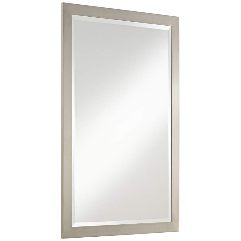 Metzeo 33&quot; x 22&quot; Brushed Nickel Wall Mirror more views