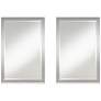 1_Metzeo Chrome 22" x 33" Rectangular Wall Mirrors Set of 2