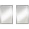Metzeo Chrome 22" x 33" Rectangular Wall Mirrors Set of 2