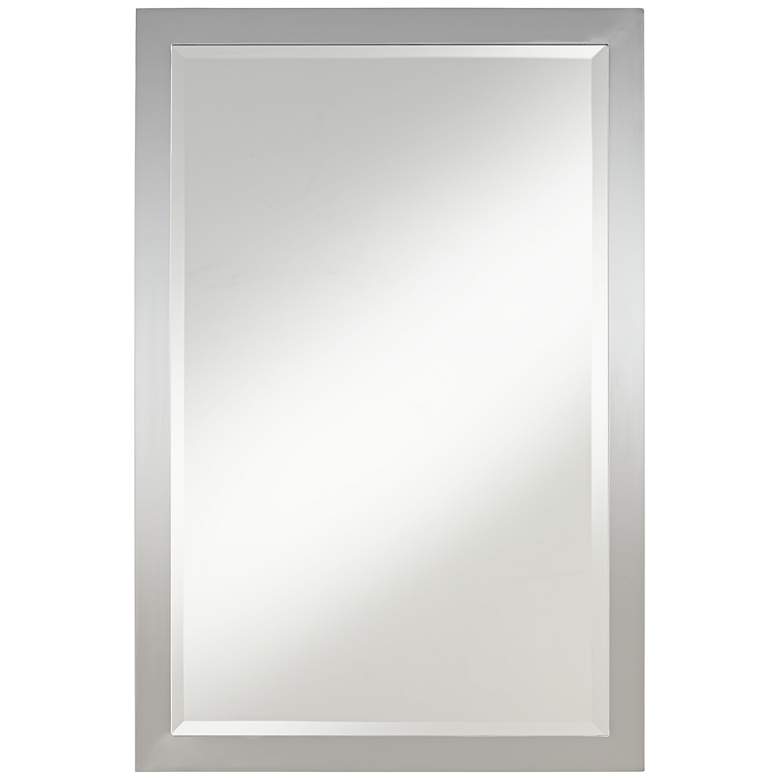 Image 3 Metzeo Chrome 22" x 33" Rectangular Wall Mirrors Set of 2 more views